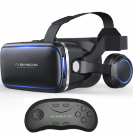 VR Shinecon 6.0 Profi VR Headset 4.5' - 6.0'-os Mobiltelefonokhoz Bluetooth Controllerrel és Fejhallgatóval - Igazi VR élmény!